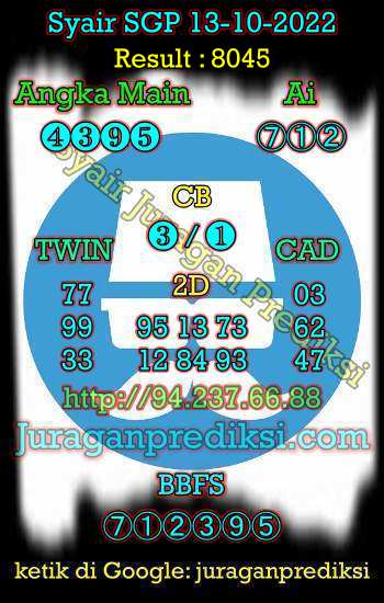 Prediksi SGP 13 Oktober 2022, Syair Sgp, Kode Syair Sgp hari ini diambil dari Forum Syair Singapore dan Prediksi Singapore 13-10-2022