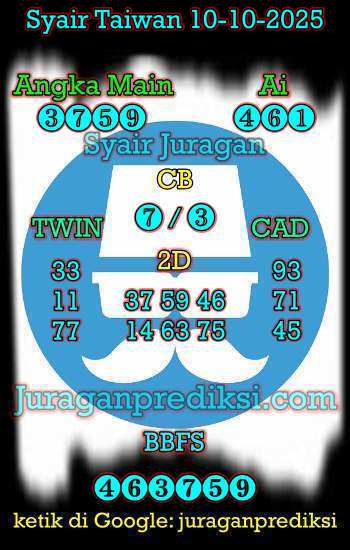 prediksi taiwan 10 oktober 2025, syair taiwan hari ini jumat 10-10-2024, angka keluar togel taiwan, toto jitu taiwan 10 oktober 2025 akurat